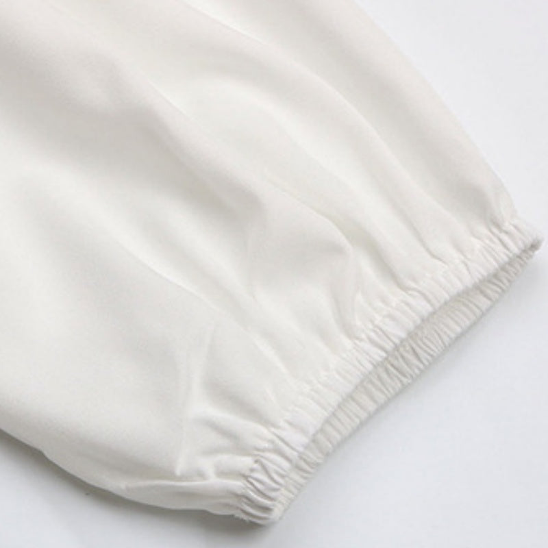 Houndstooth Ruffle Sleeve Crop Top