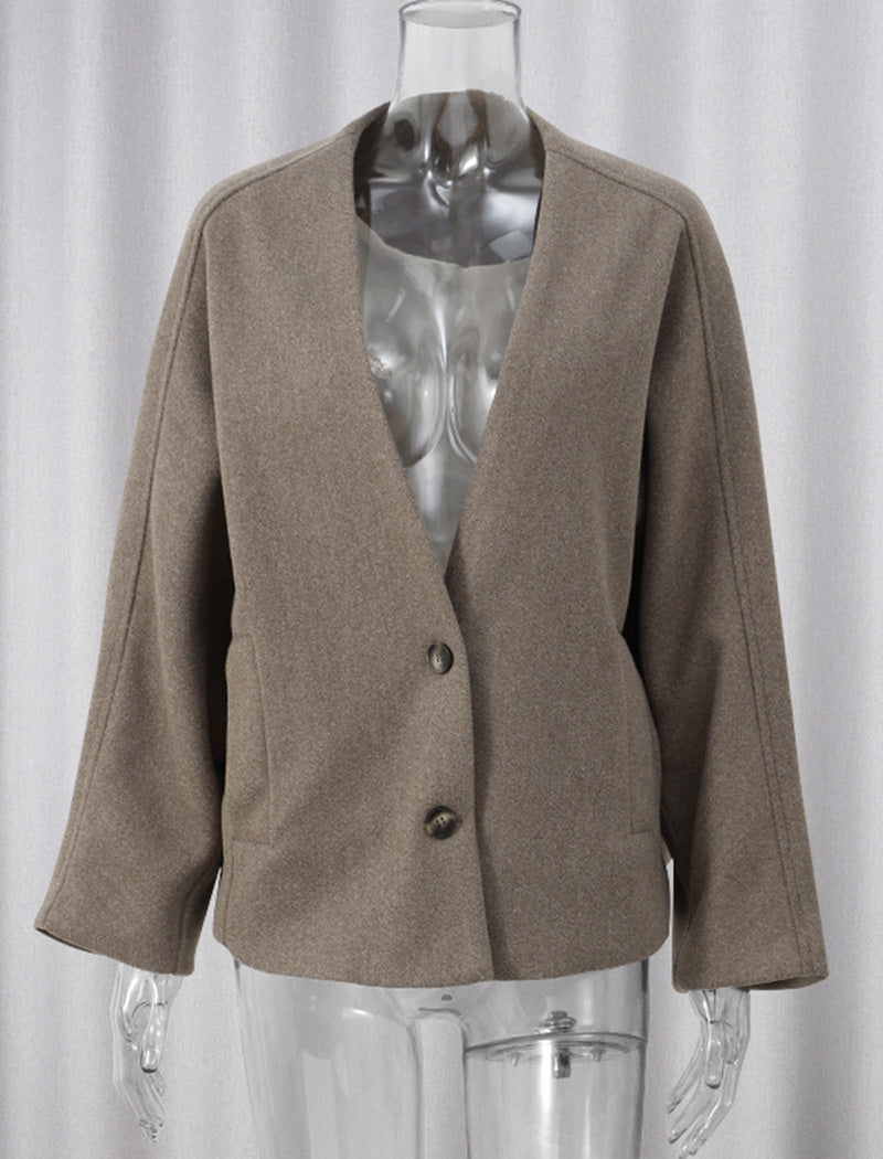 Oversized Button-Up Wool Coat