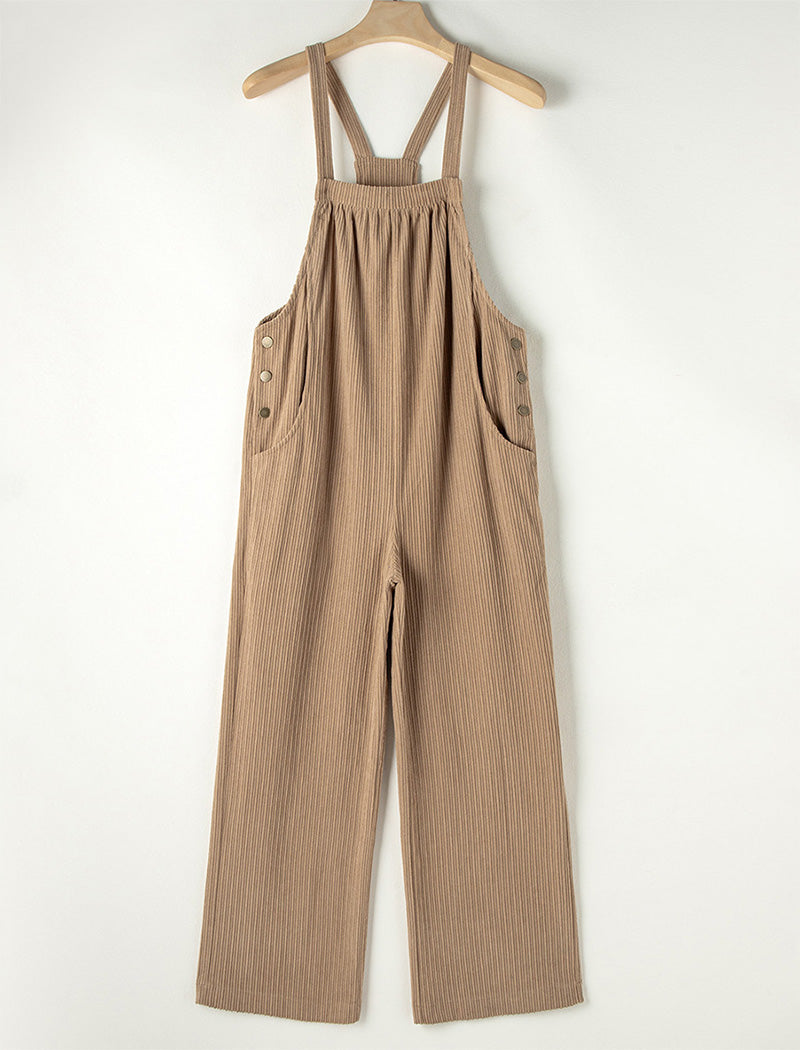 Multi-pocket Corduroy Overalls