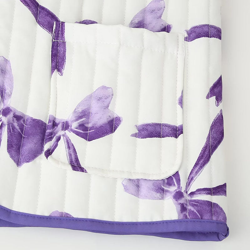 Bow Print Quilted Jacket