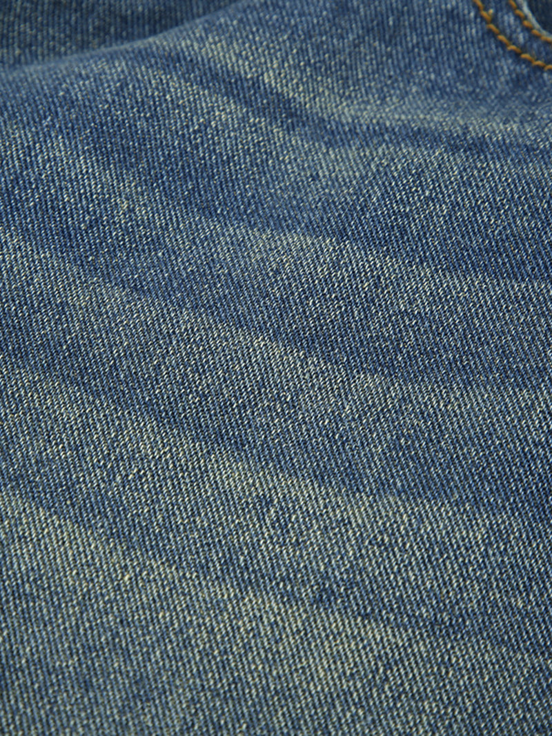 High-Waisted Tie-Waist Jeans