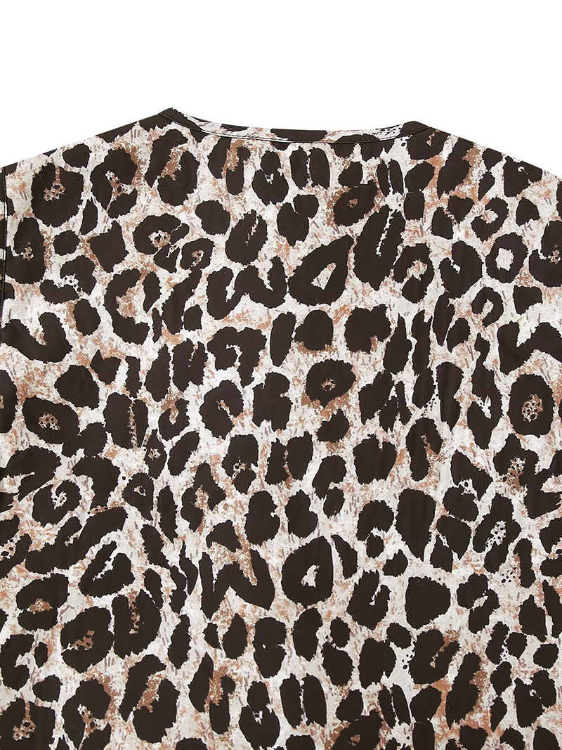 Leopard Print Tie-Front Vest