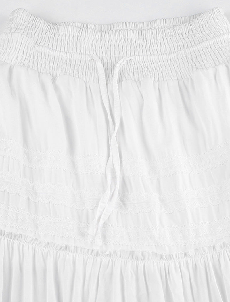 High-Waist Layered Maxi Skirt