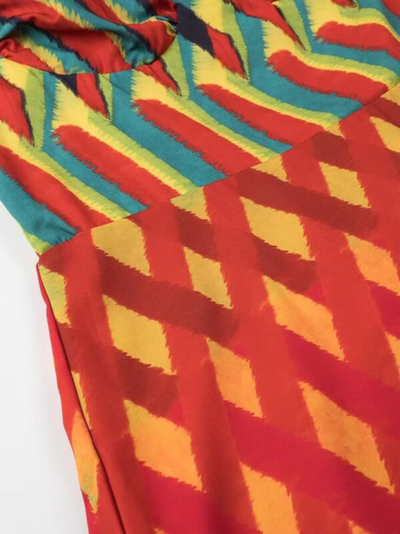 Geometric Print Maxi Cami Dress