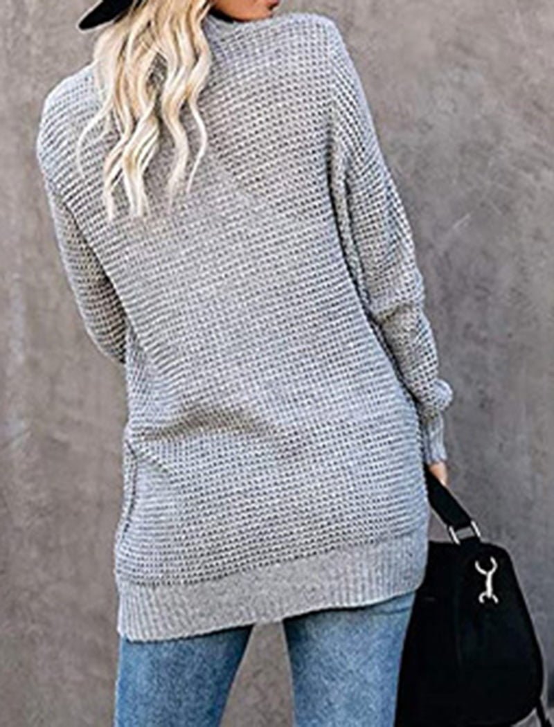 Open-Front Knit Cardigan