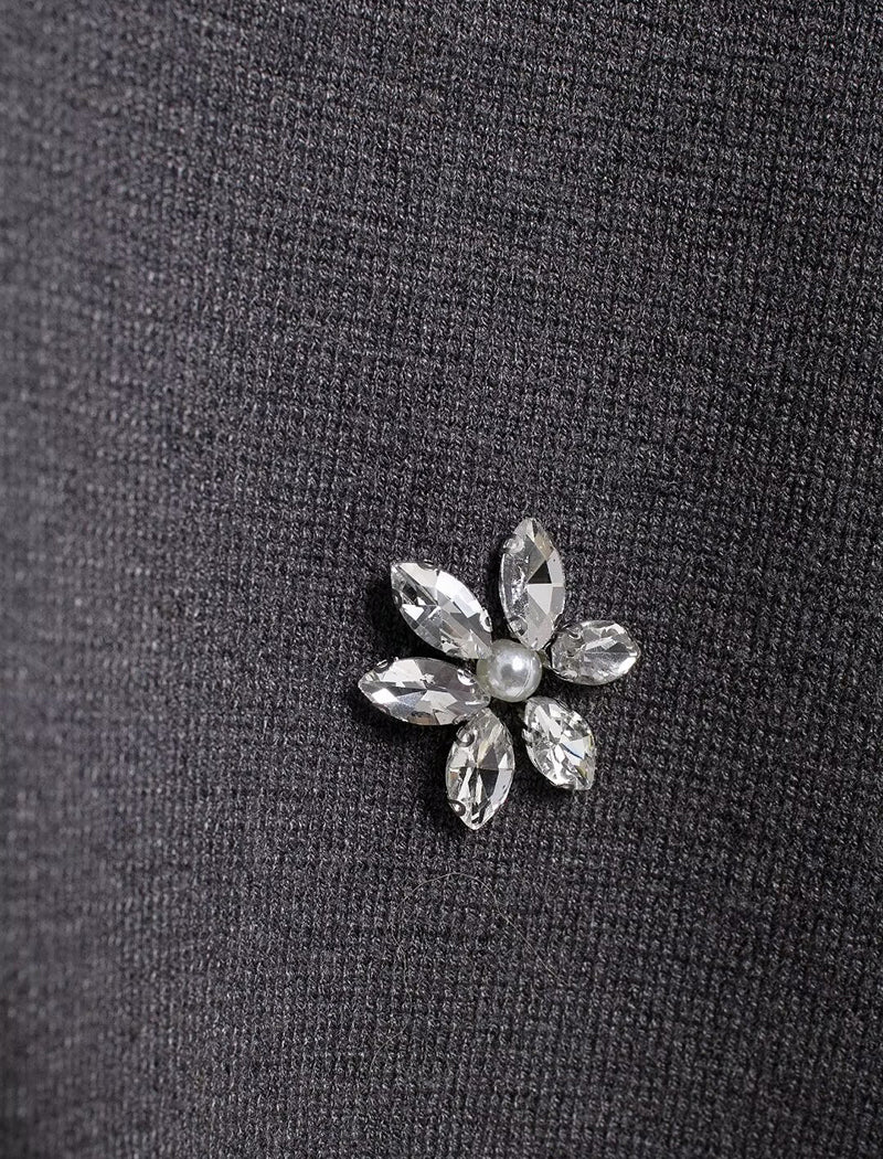 Jewel-Embellished Knit Top