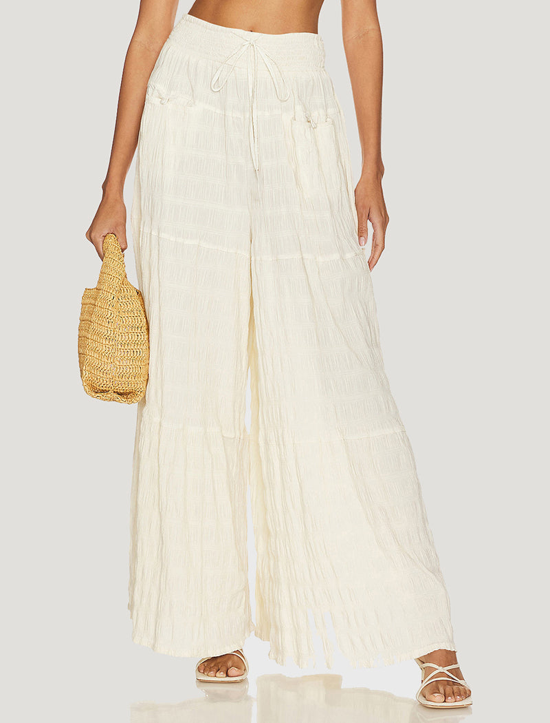 Drawstring Wide-Leg Pants