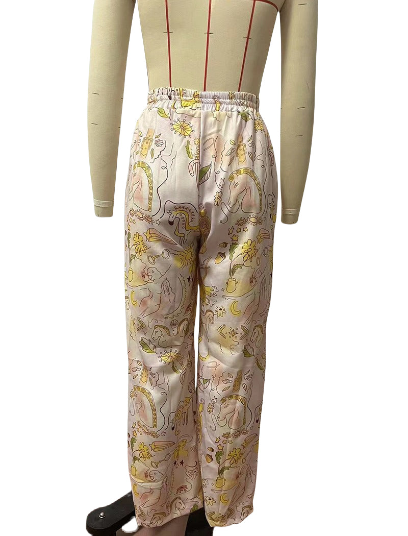 Casual Pocket Five-Sleeve Two-Piece Set