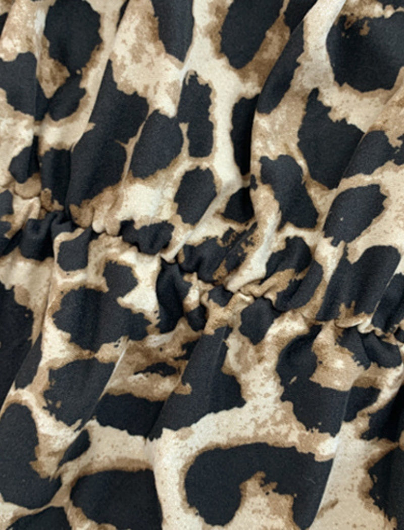 Leopard Print Midi Skirt