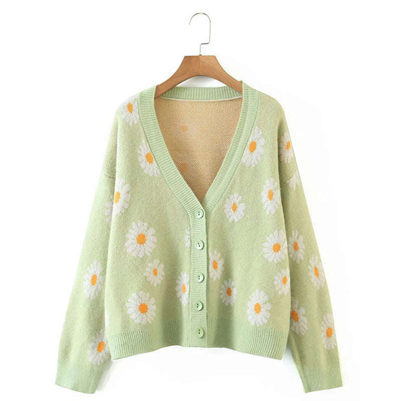 Floral Button-Up Cardigan
