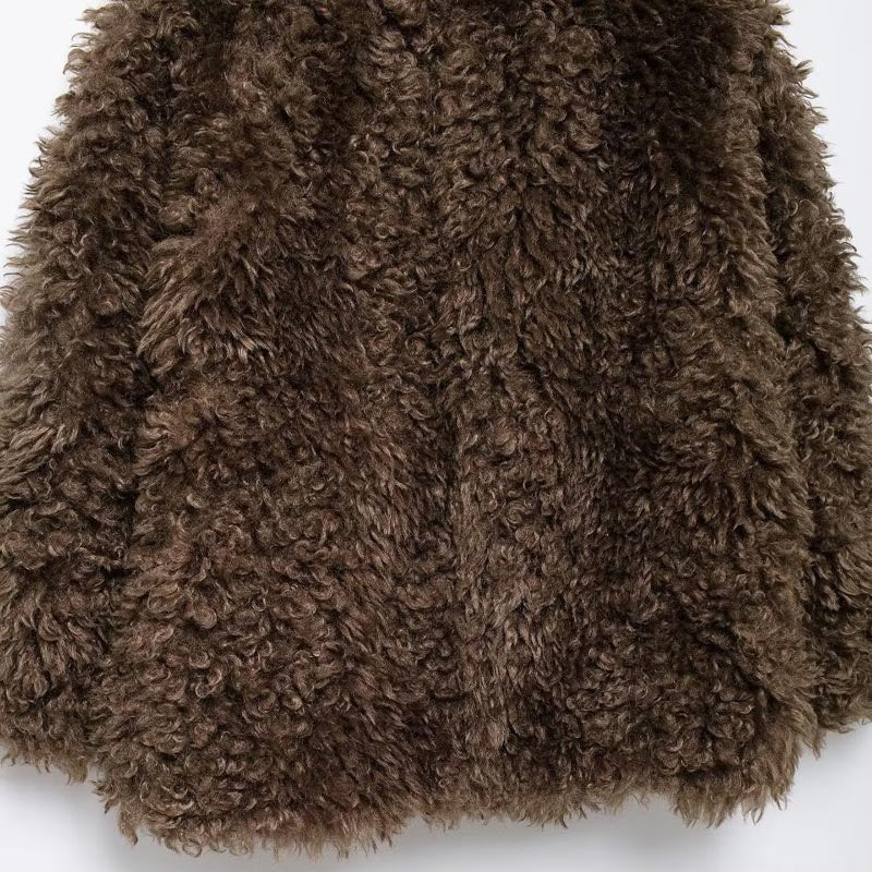 Faux Fur Coat with Relaxed Silhouette