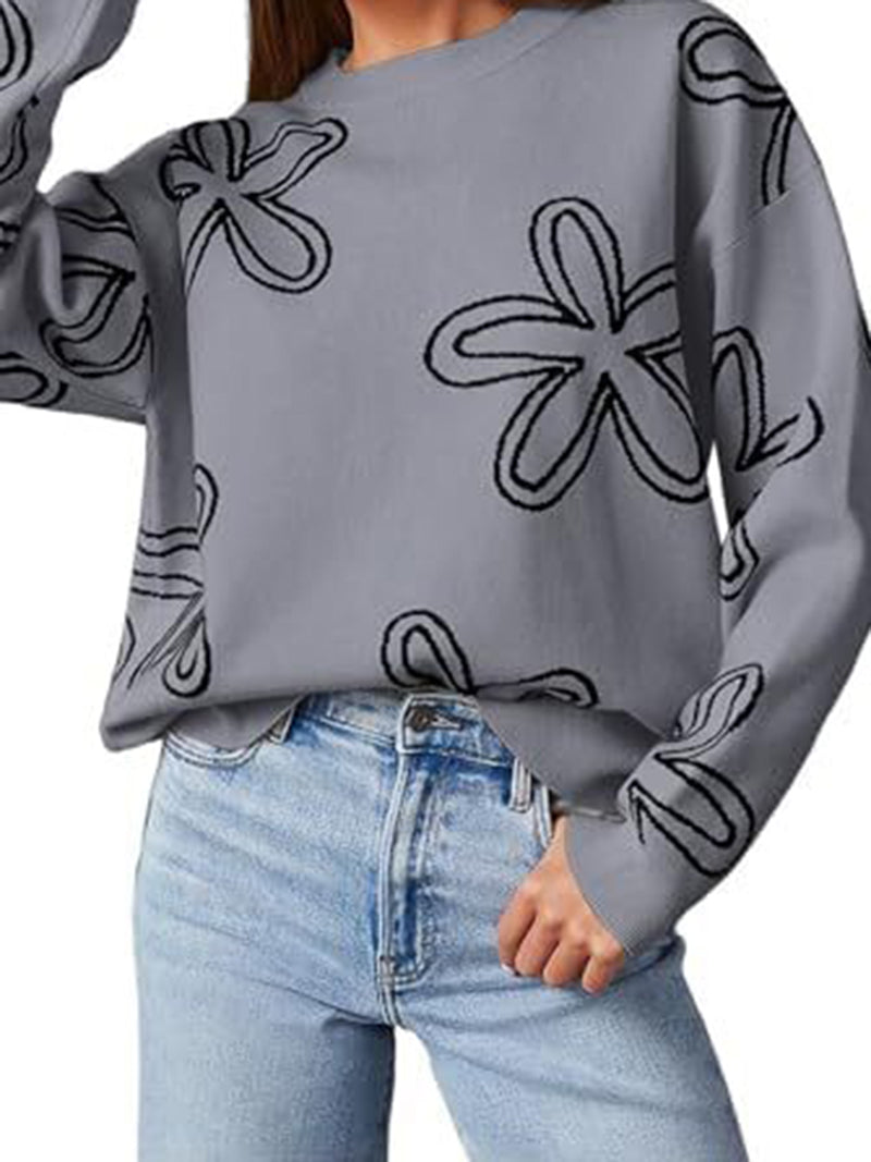 Floral Pullover Sweater