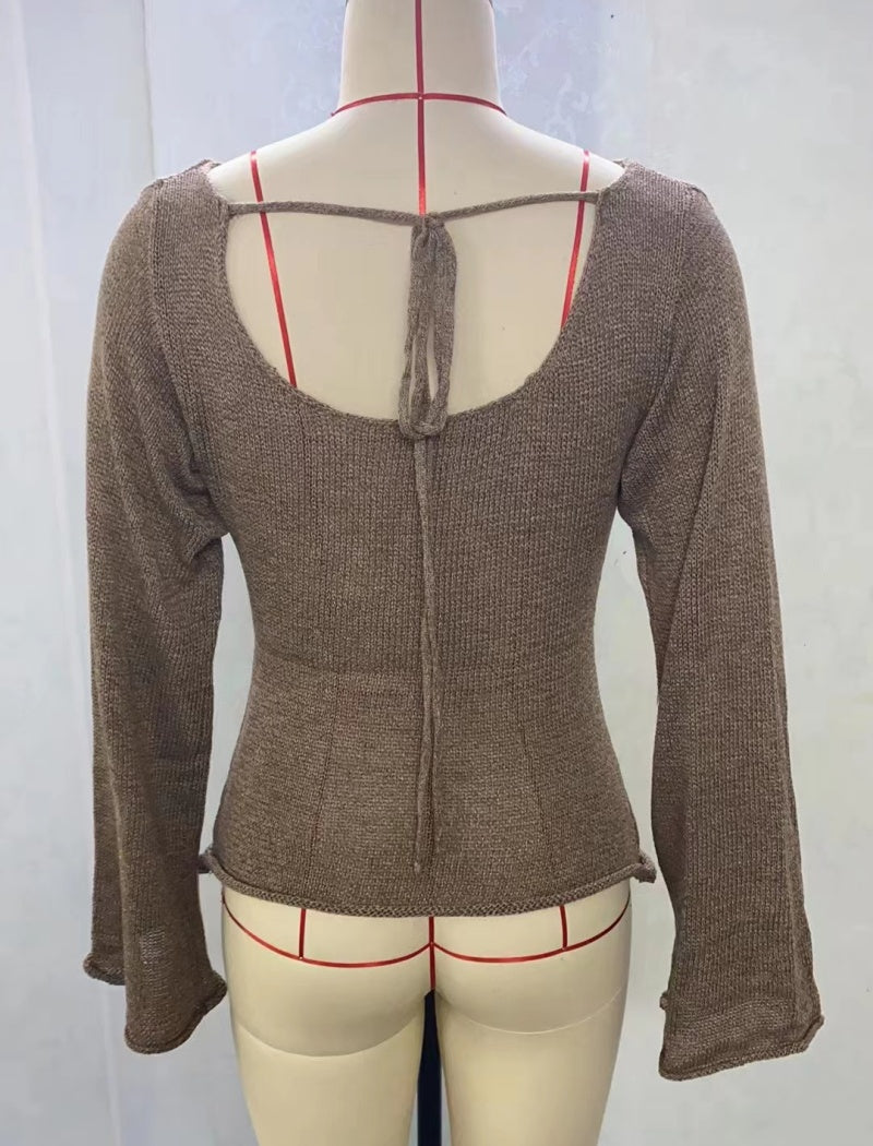 Bell Sleeve Knit Sweater