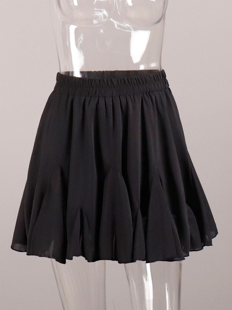Flowy Pleated Mini Skirt