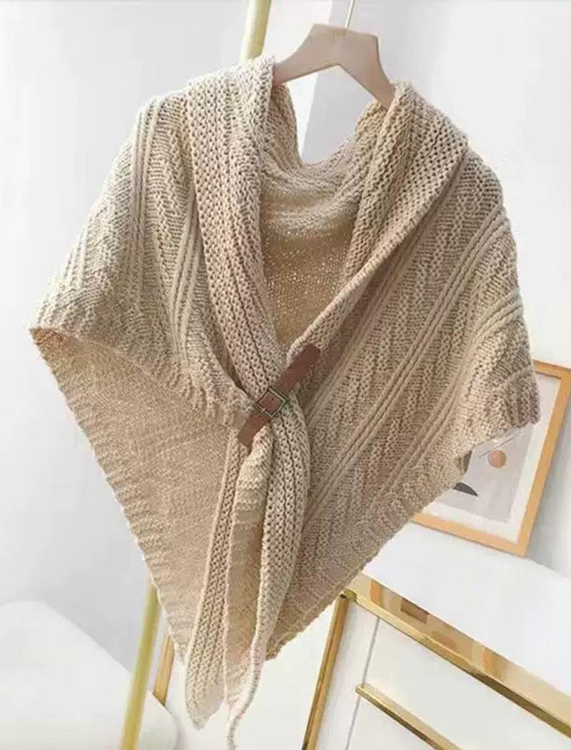 Cable Knit Wrap Shawl