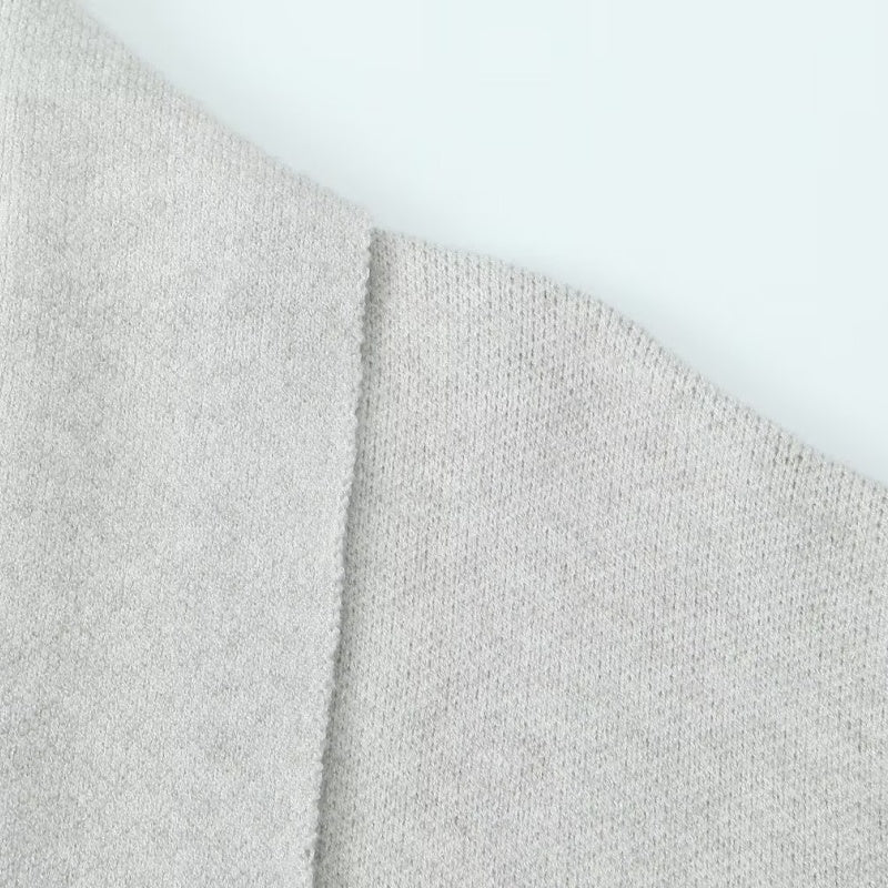 Collared Open-Front Knit Cardigan