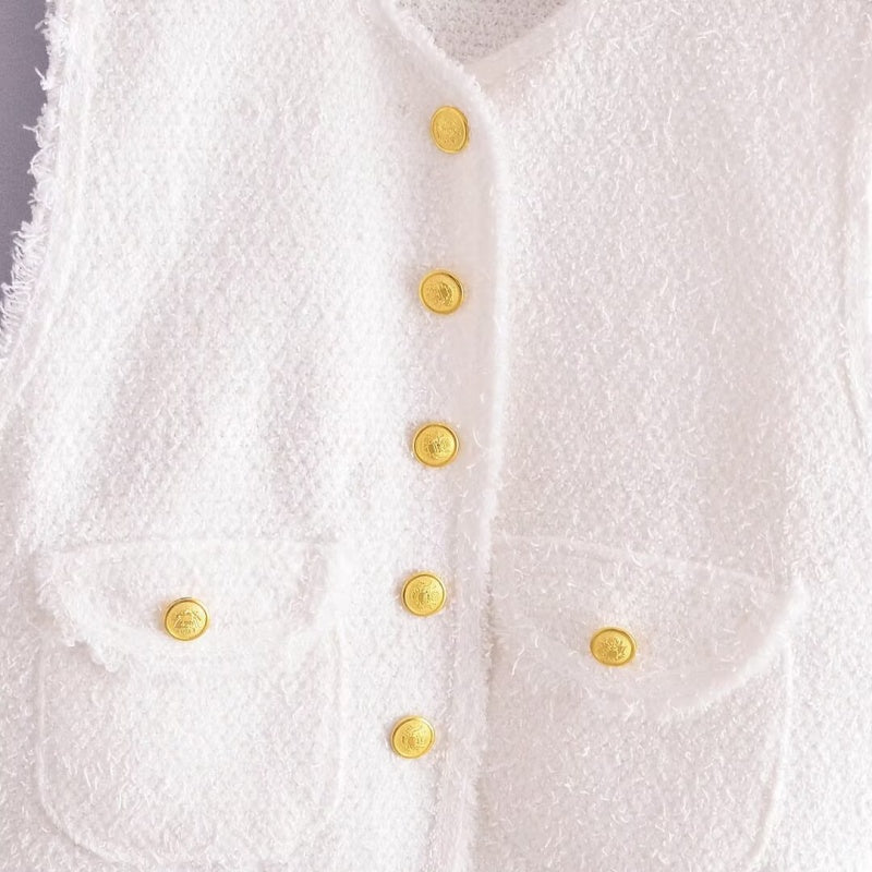 Fringe Chunky Knit Vest