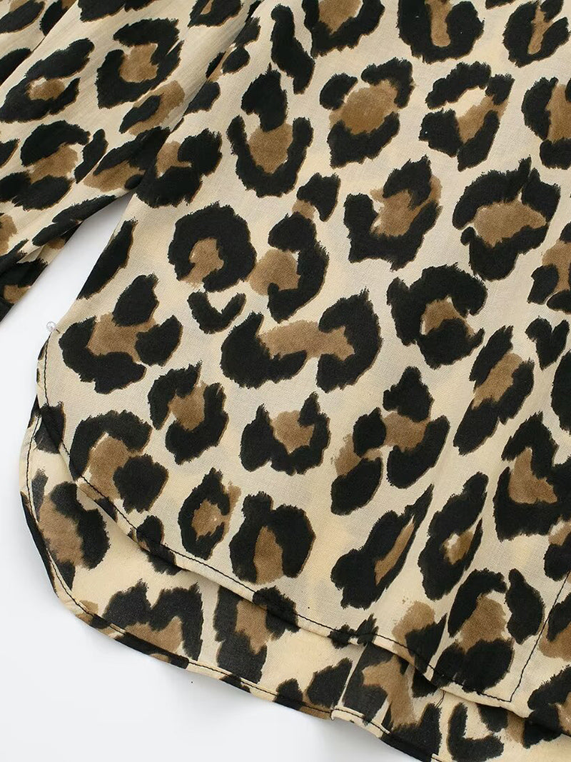 Leopard Button-Up Shirt