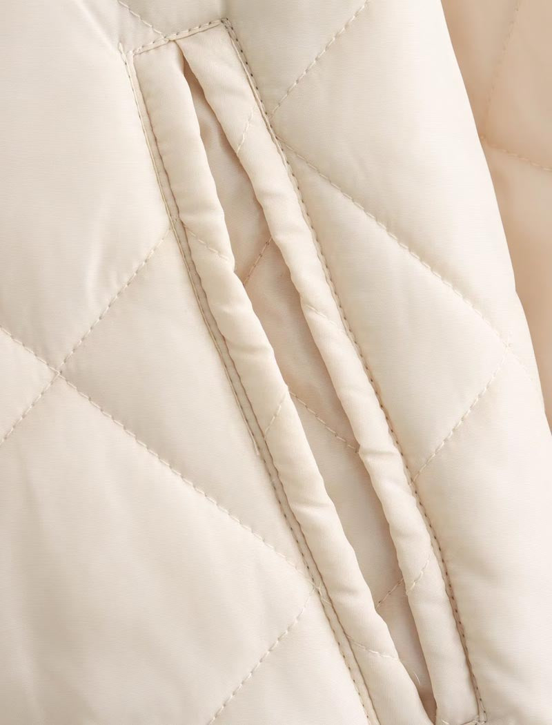 Quilted Cropped Bomber Jacket