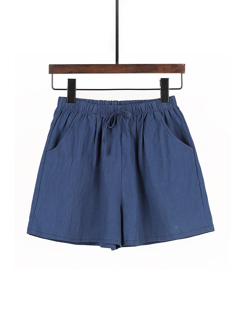 Drawstring Waist Casual Shorts