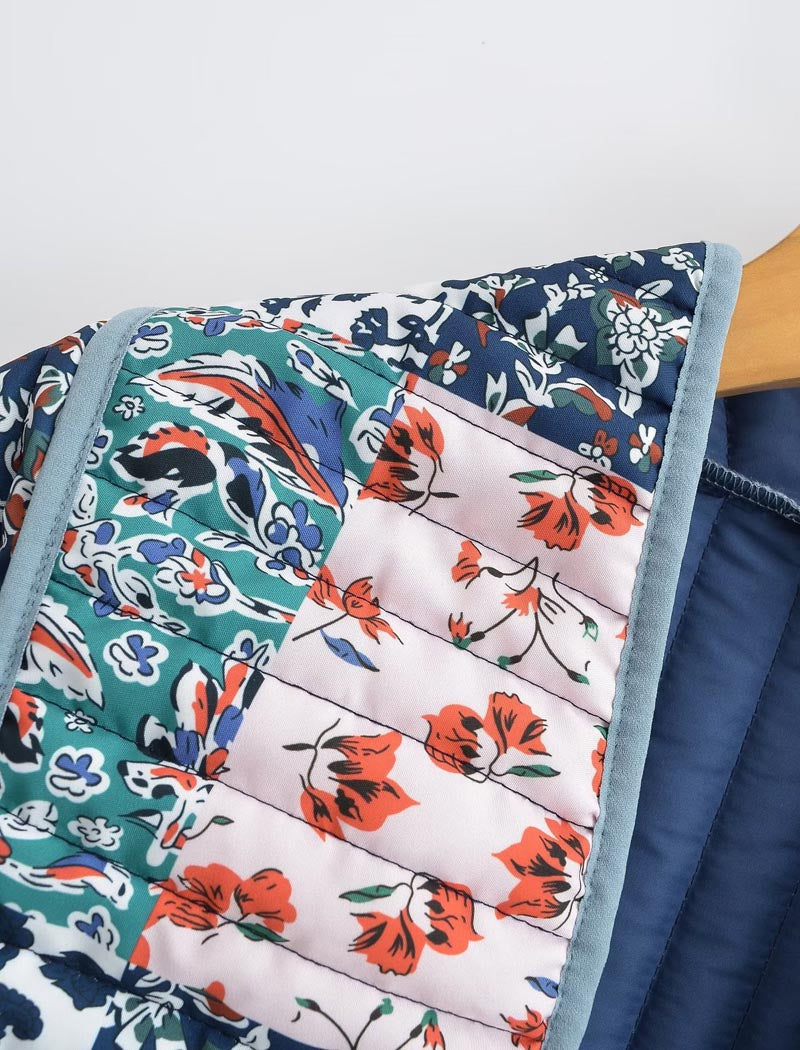 Patchwork Cropped Jacket