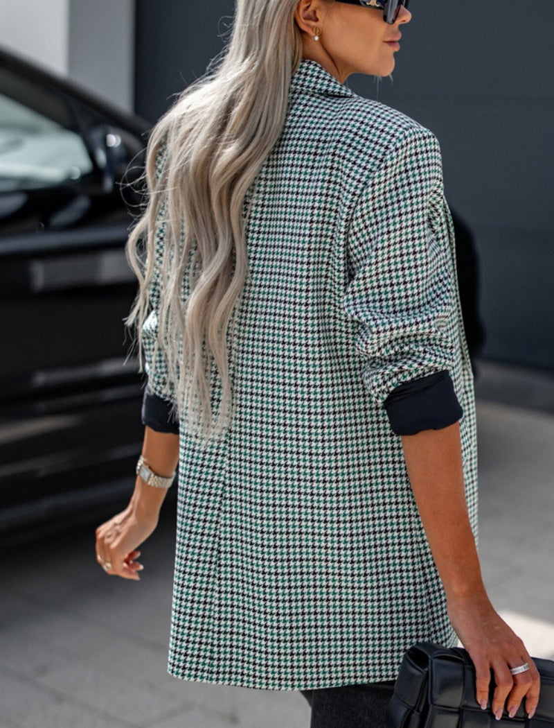 Plaid Casual Blazer