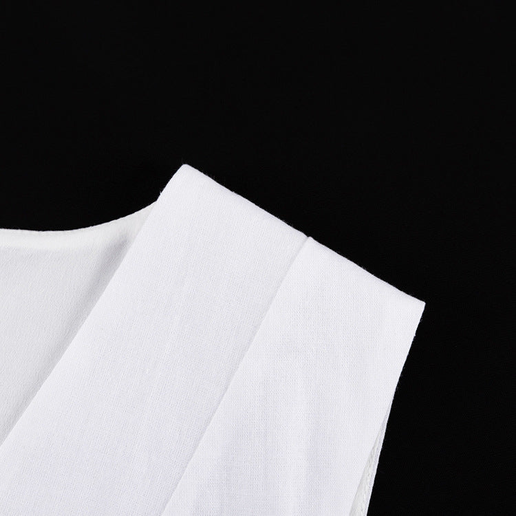 Button-Up Vest and Wide-Leg Pants Set