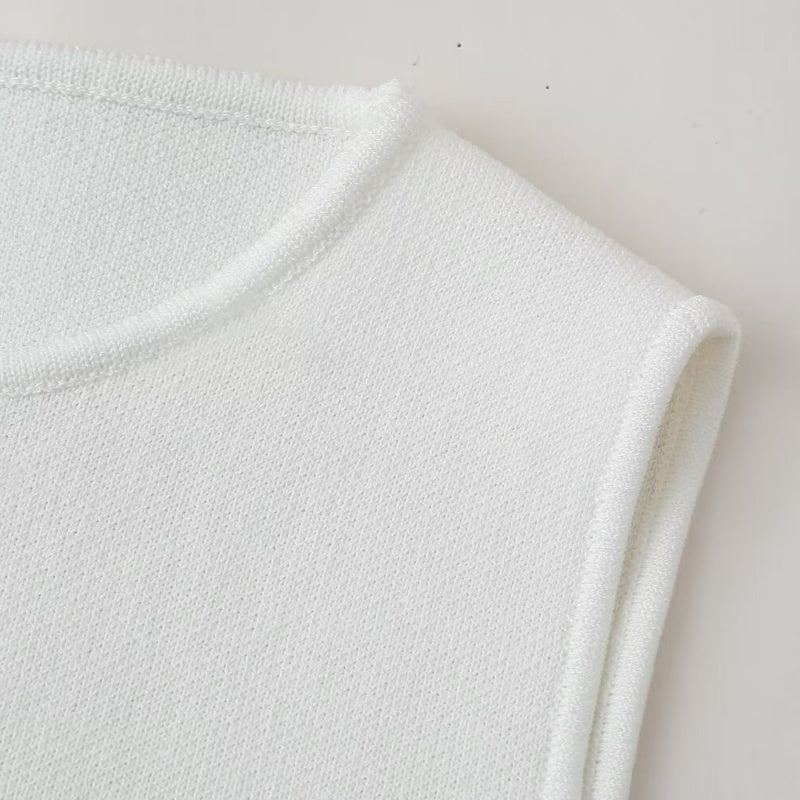 Sleeveless Button-Up Vest in Pastel Colors