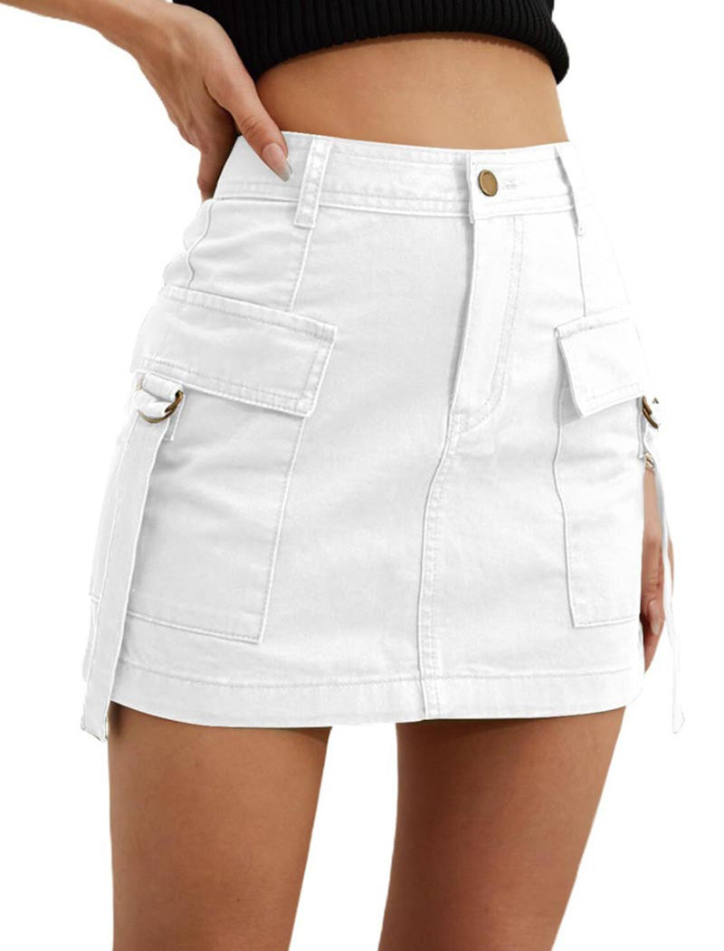 Low-Rise Cargo Pocket Mini Skirt