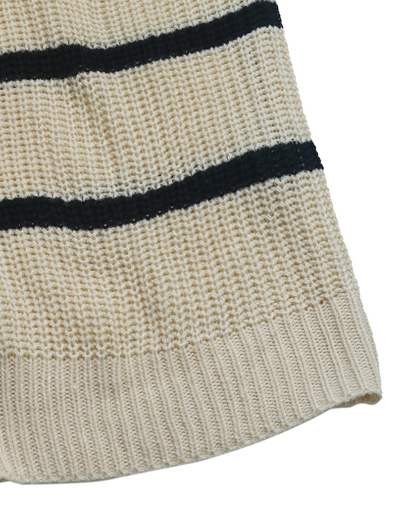 Striped Loose Fit Cardigan Sweater