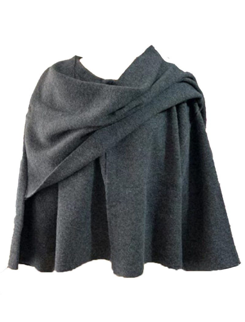 Asymmetrical Scarf Short Knitted Coat