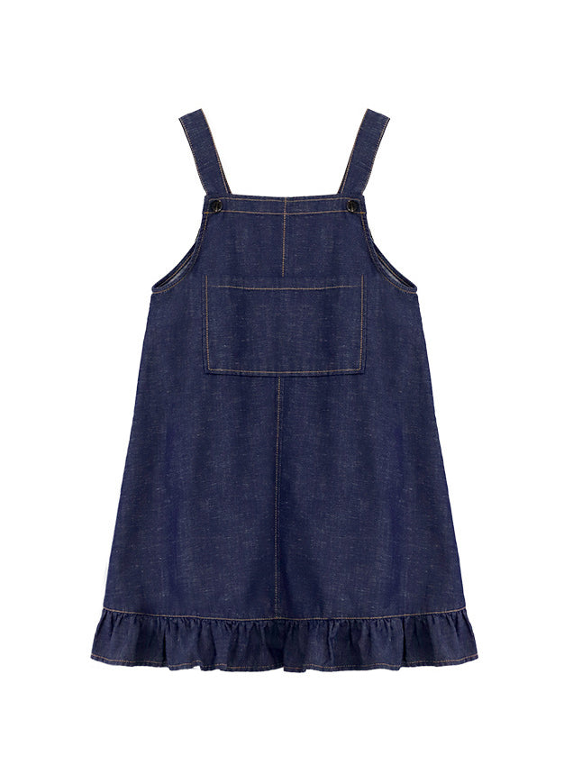 Ruffle Denim Mini Dress