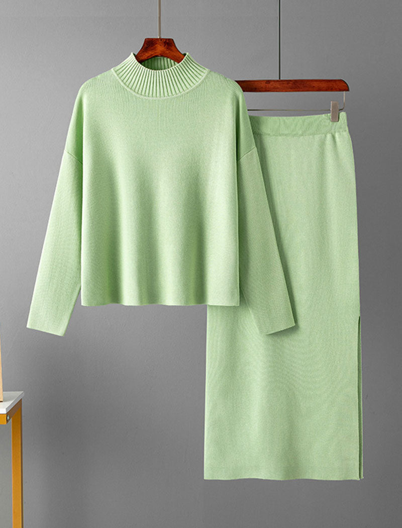 Relaxed Fit Knit with Maxi Skirt Set
