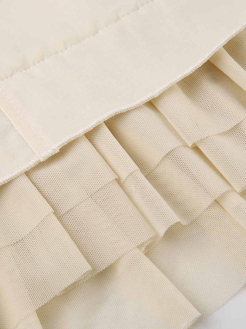 Layered Buttoned High-Rise Shorts