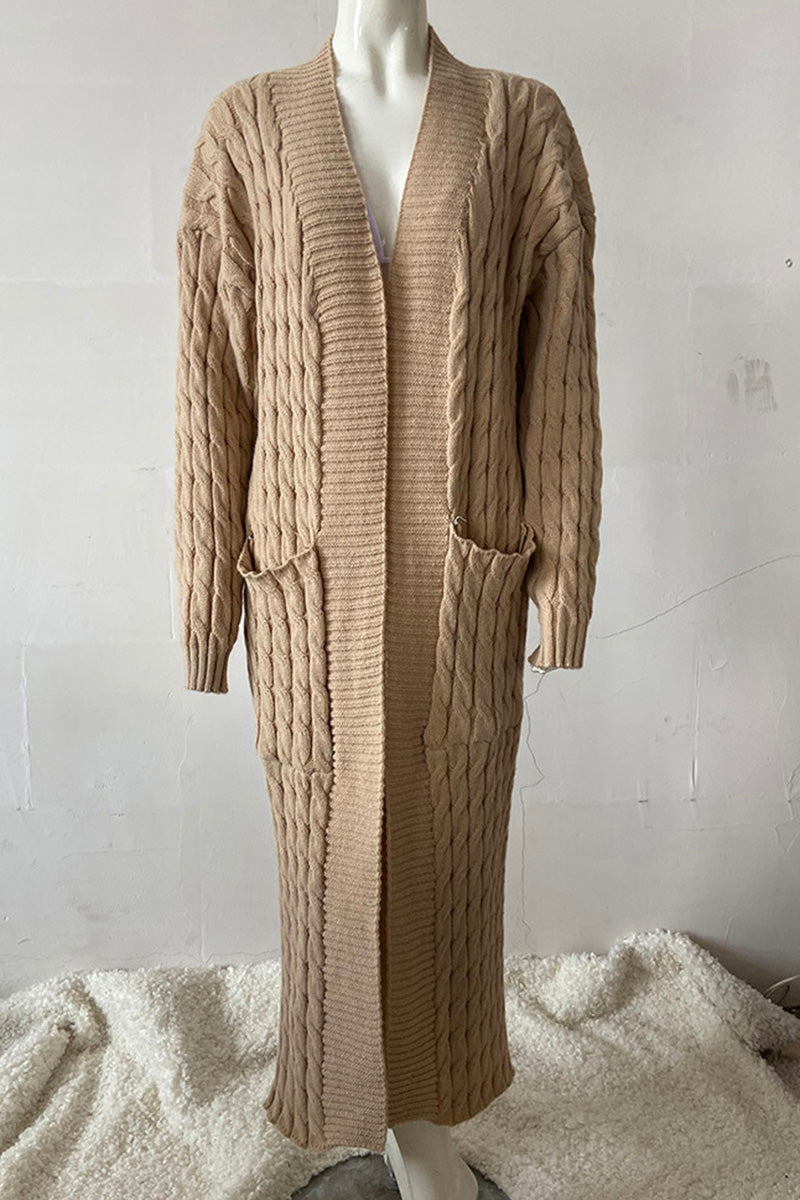 Longline Open-Front Cardigan Sweater