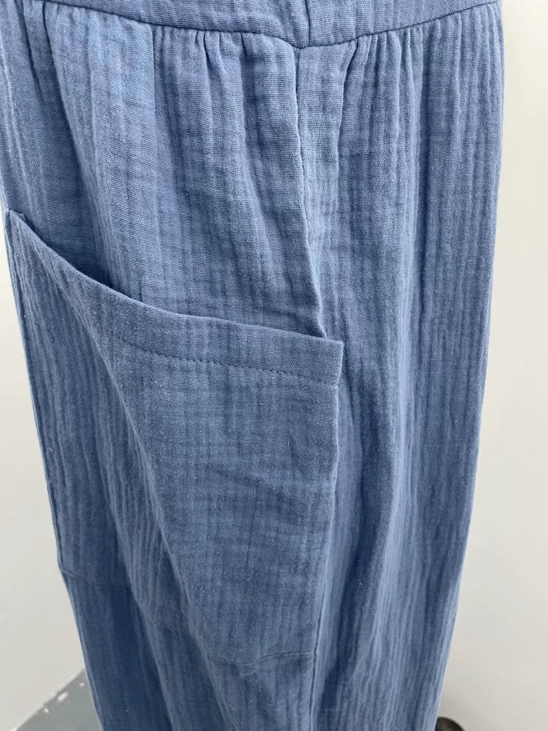 Wide-Leg Pockets Romper