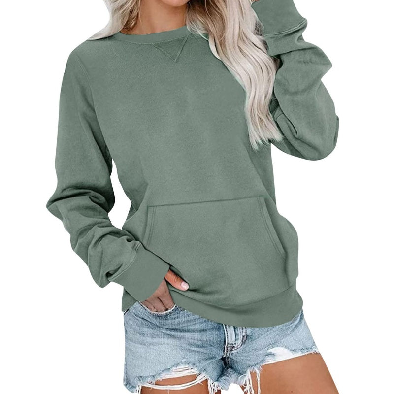 Crew Neck Loose Long Sleeve Top