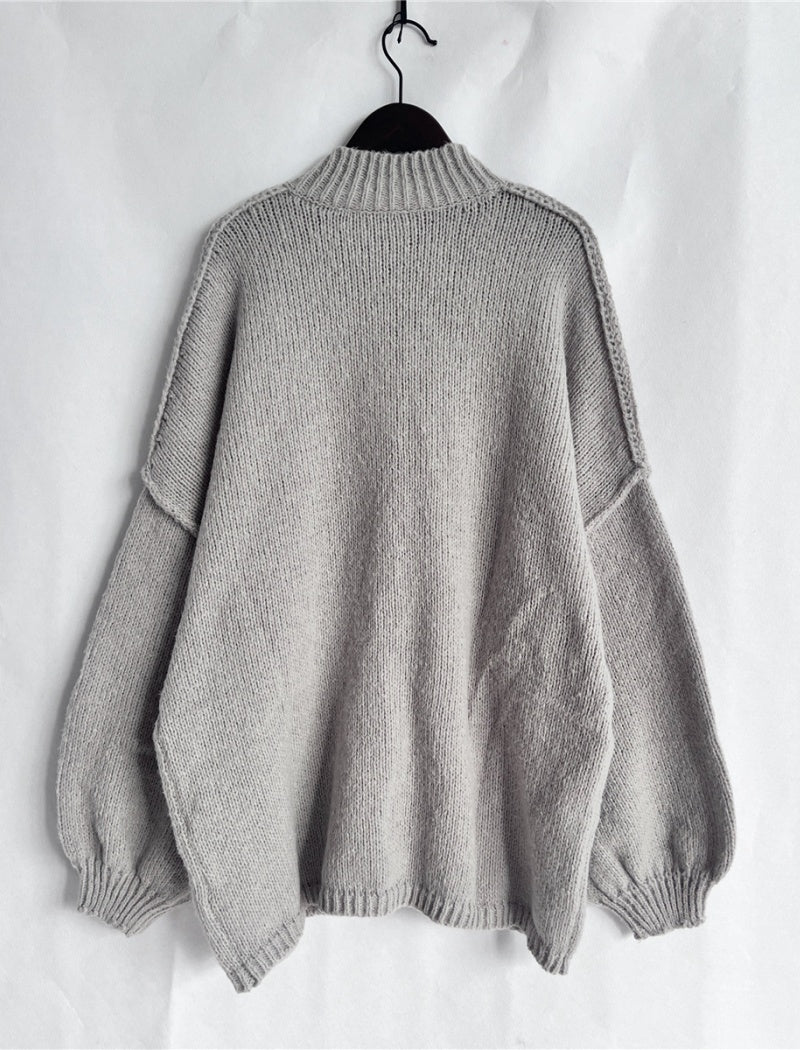 Button-Up Oversized Knit Cardigan