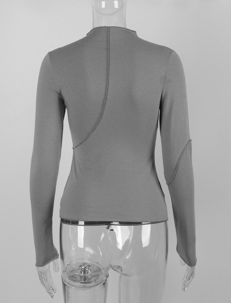 Raw Edge Long Sleeve Top