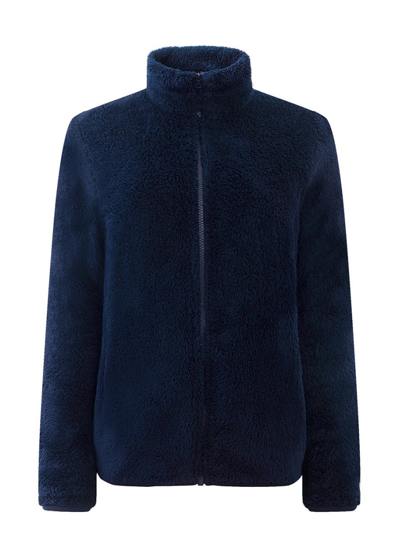 Fleece Zip-Up Jacket with Stand Collar