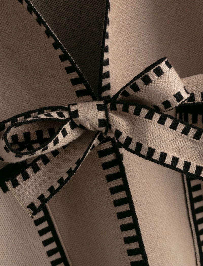 Tie Detail Open Front Cardigan