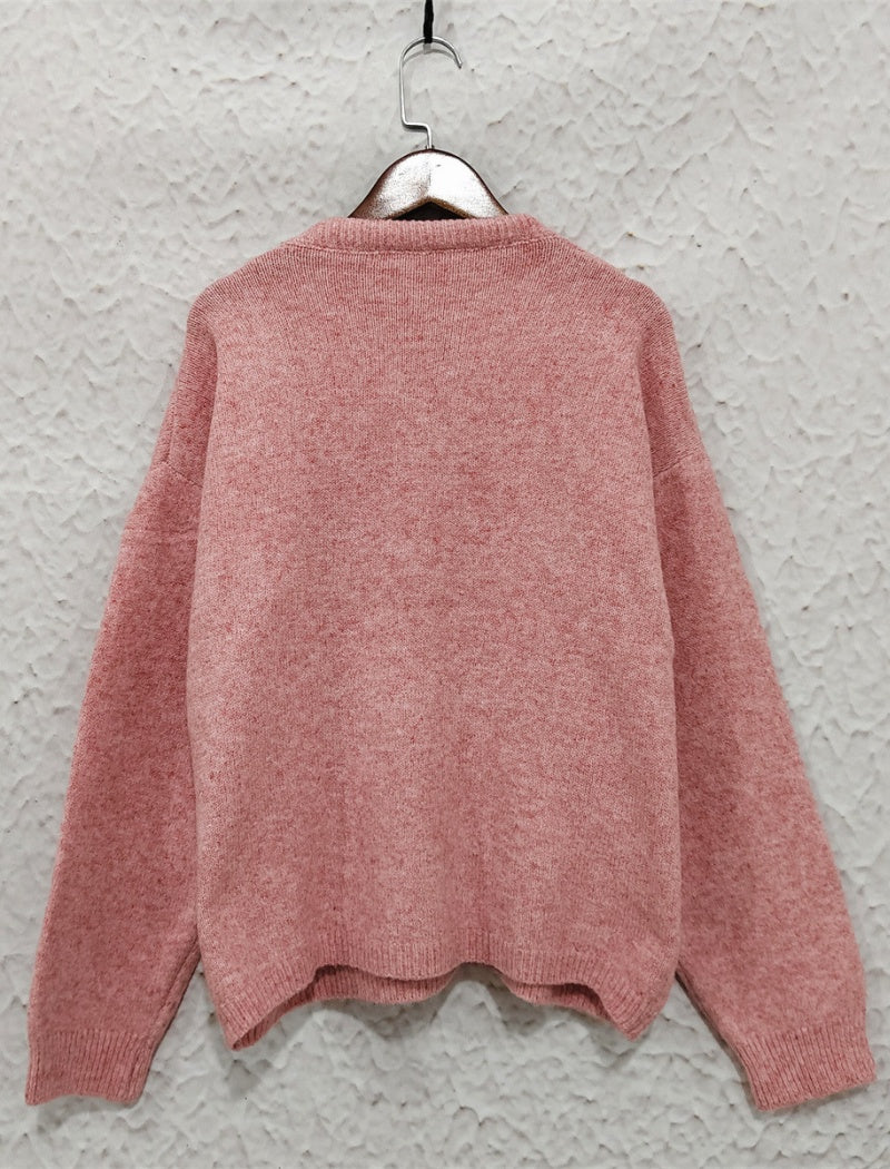 Button-Up Cardigan with Bow Detail