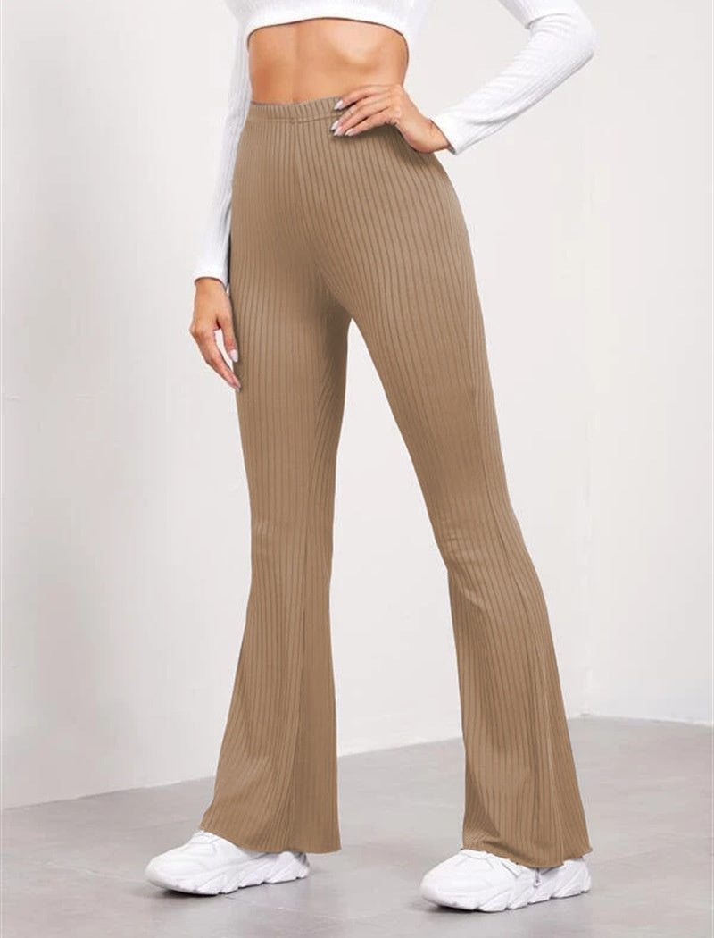 High-Waist Flared Track Pants