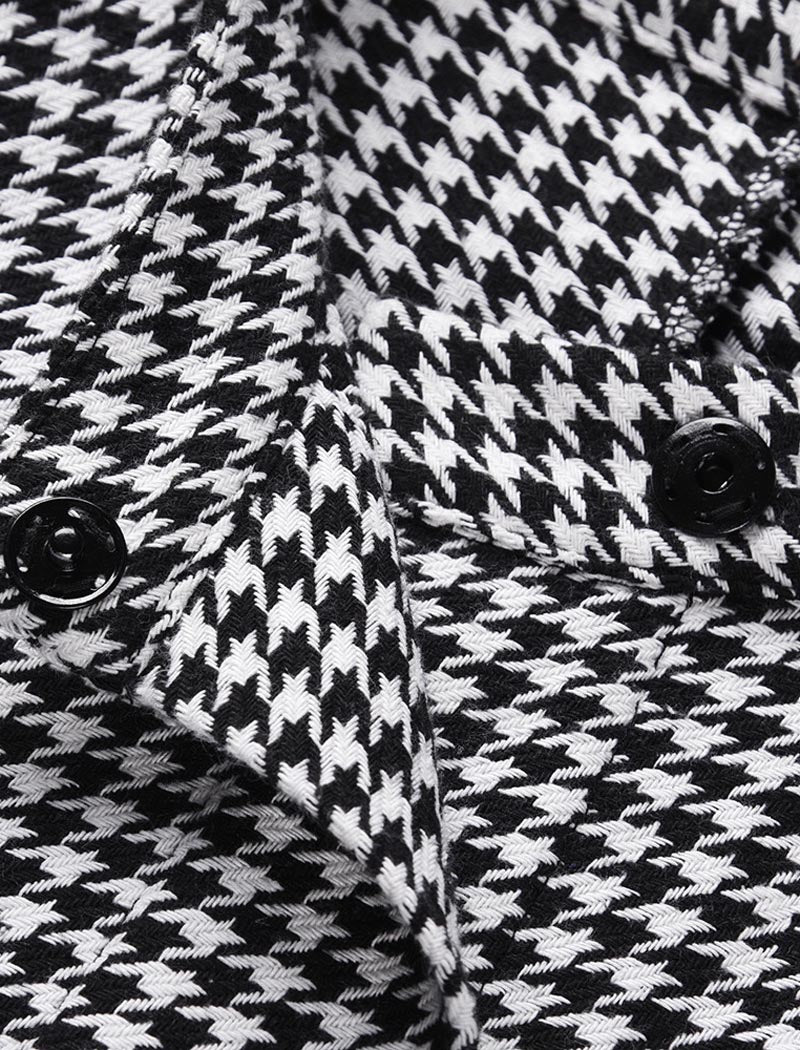 Belted Houndstooth Cape