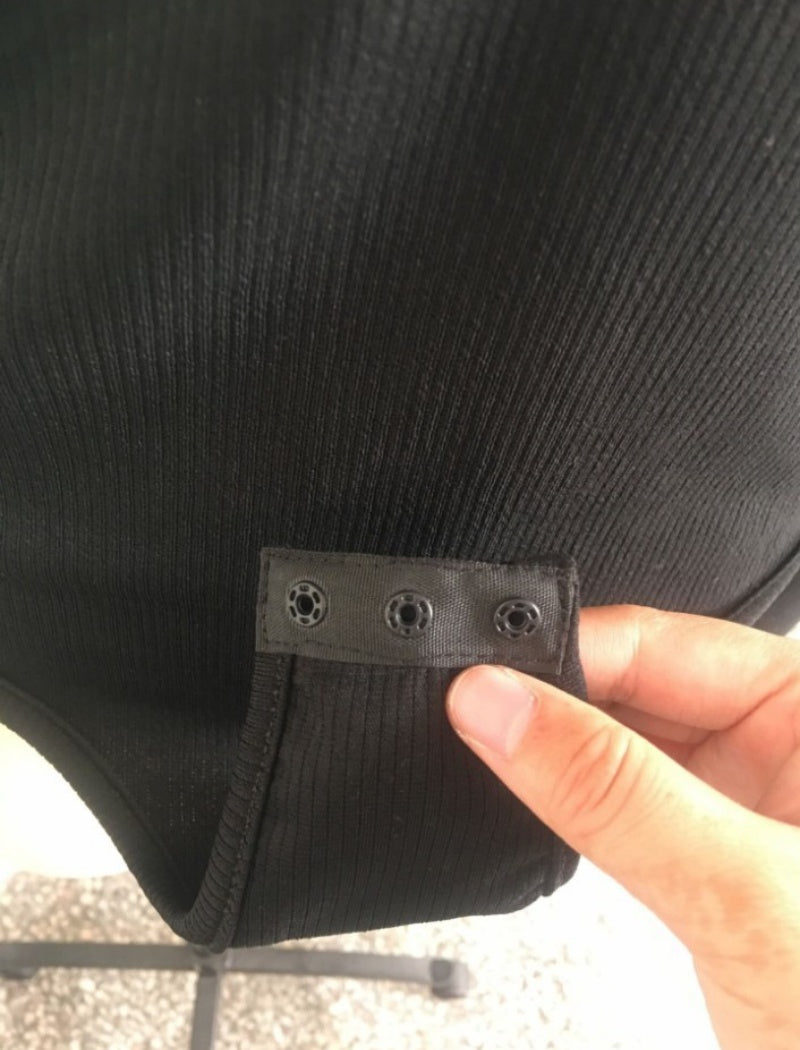 Cold-Shoulder Zip-Up Ribbed Top