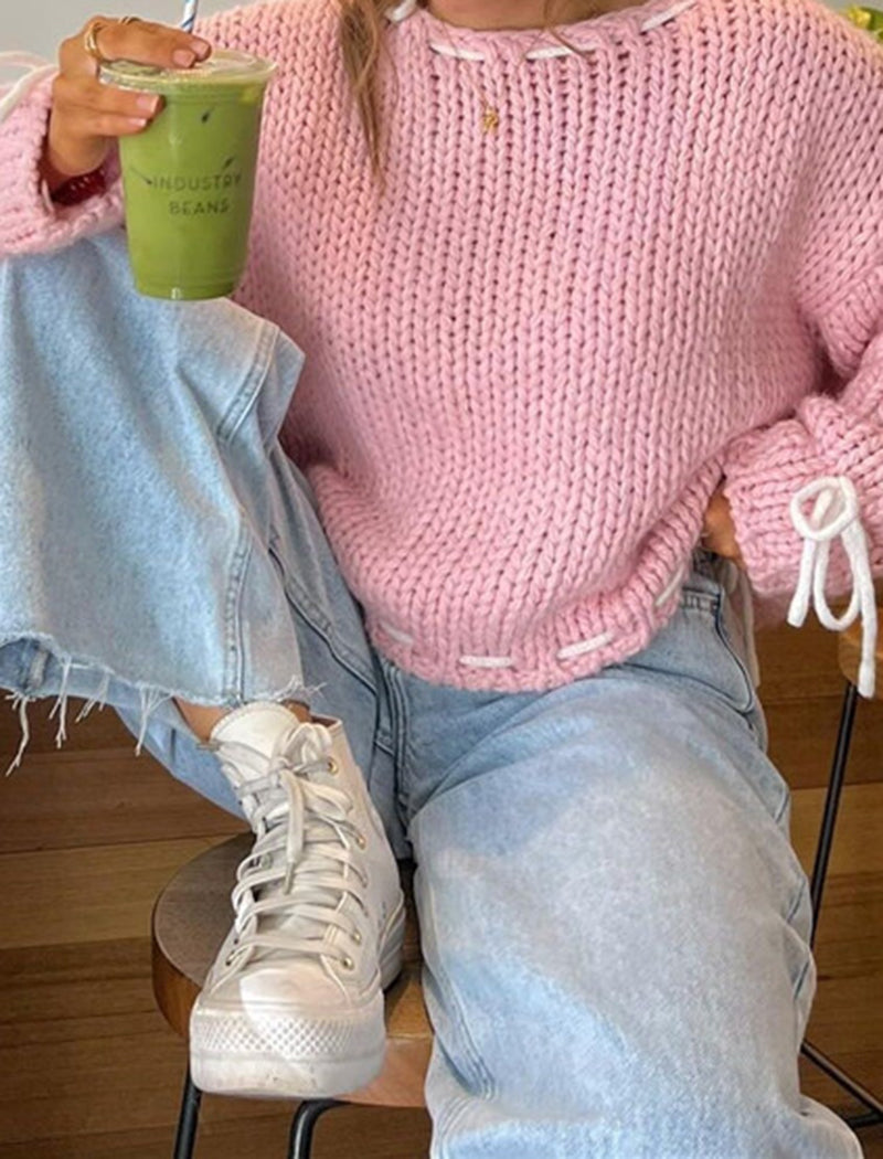 Ribbon Knit Sweater