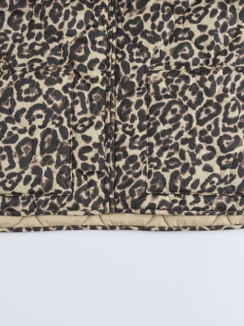 Animal Print Quilted Jacket