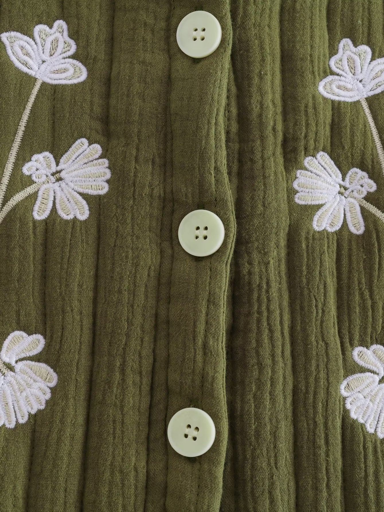 Floral Button-Front Vest