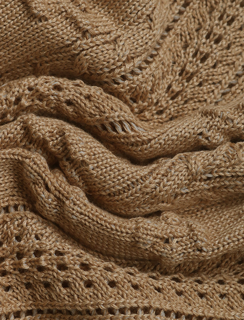 Textured Knit Sweater with Pattern