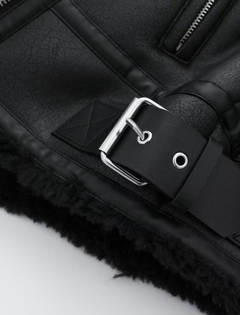 Fleece Lined Moto Jacket